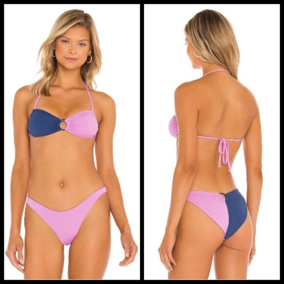 💕L*SPACE💕 Color Block Bikini Set: Ringo Top + Mercury Classic Bottom XL NWT - Picture 8 of 16